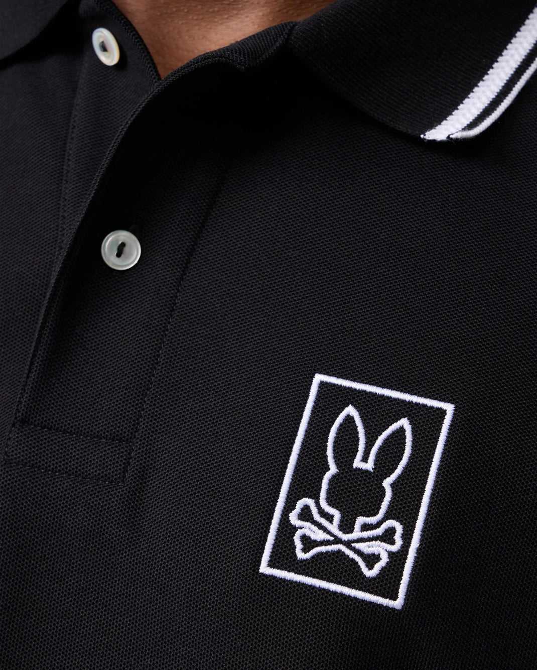 Polos Psycho Bunny Arcadia Pique Polo Shirt Noir Homme | VHB-83943728